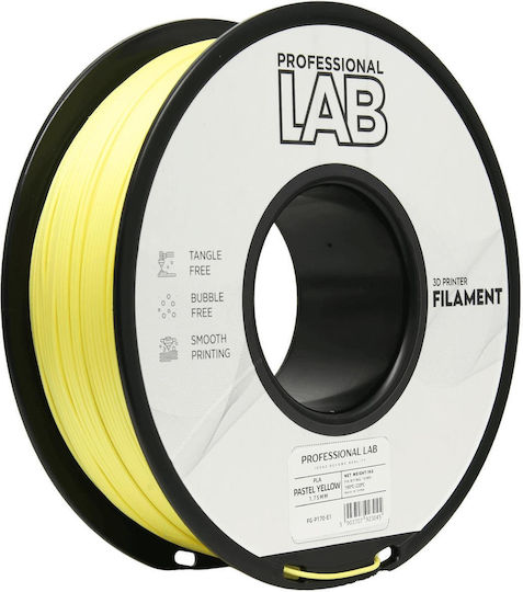 Filament Pentru Imprimante 3D PLA 1.75mm Galben Pastel 1kg 1 Bucată Bobină