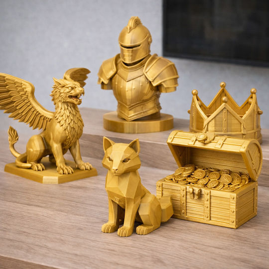 PLA Filament imprimantă 3D 1.75mm glossy gold 1kg