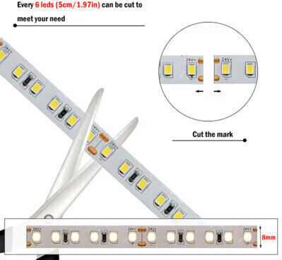 LED-Streifen 24V Warmes Weiß Licht 5m mit Netzteil