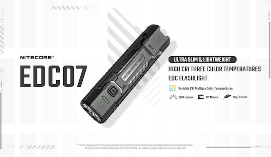NiteCore Φακός LED με Μέγιστη Φωτεινότητα 1500lm