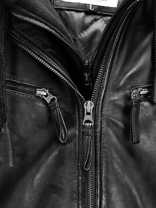 Leder Herren Jacken Schwarz