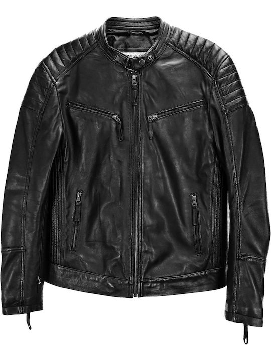 Leder Herren Jacken Schwarz