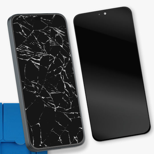 Clappio Kompatibler Vollständiger LCD-Bildschirm Honor 400 Lite Vorgefertigt Schwarz