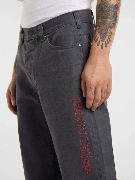 Double Knee Trousers in Baggy Leg Style Anthracite