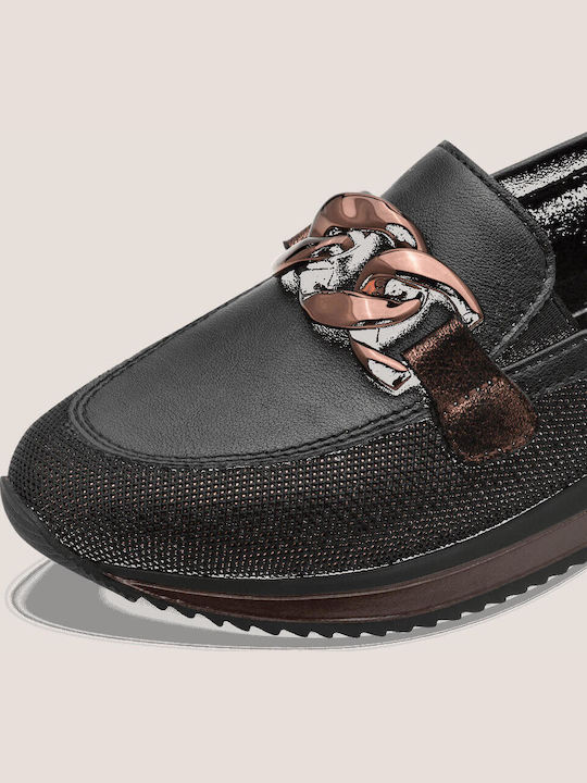 Damen Mokassins in Schwarz Farbe