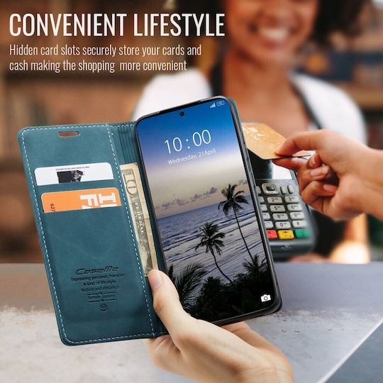 Caseme 013 Retro Husă Tip Carte Verde Albastru Xiaomi Redmi Note 15 Pro Plus 5g/poco M8 Pro 5g