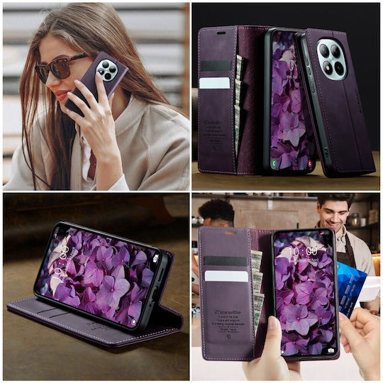 Caseme 033 Retro Θήκη Βιβλίο Purple Xiaomi Redmi Note 15 Pro Plus 5g/poco M8 Pro 5g