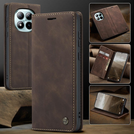 Caseme 013 Retro Θήκη Βιβλίο Coffee Xiaomi Redmi Note 15 Pro Plus 5g/poco M8 Pro 5g