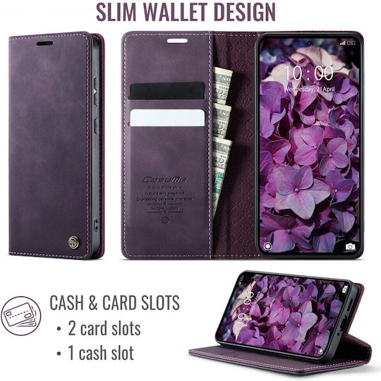 Caseme 033 Retro Θήκη Βιβλίο Purple Xiaomi Redmi Note 15 Pro Plus 5g/poco M8 Pro 5g