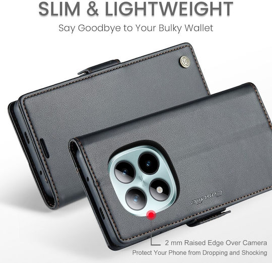 Caseme 023 Luminus Θήκη Πορτοφόλι Black Xiaomi Redmi Note 15 Pro Plus 5g/poco M8 Pro 5g