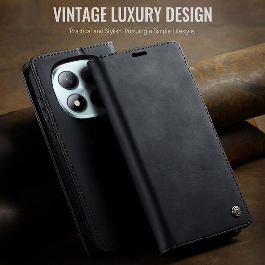 Caseme 033 Retro Θήκη Βιβλίο Black Xiaomi Redmi Note 15 Pro Plus 5g/poco M8 Pro 5g