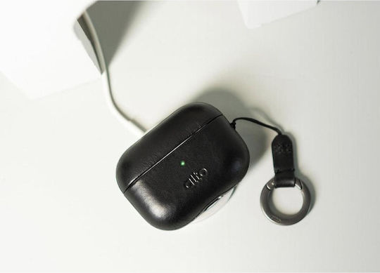 Θήκη Airpods 4th Gen Alto Premium Leather Case Ανθεκτική Σκληρή Δερμάτινη Raven Black Ap424-rav