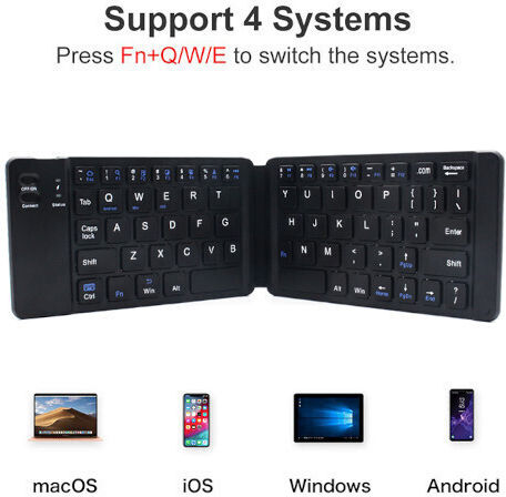 Fkey mini Ασύρματο Bluetooth Πληκτρολόγιο Αγγλικό US