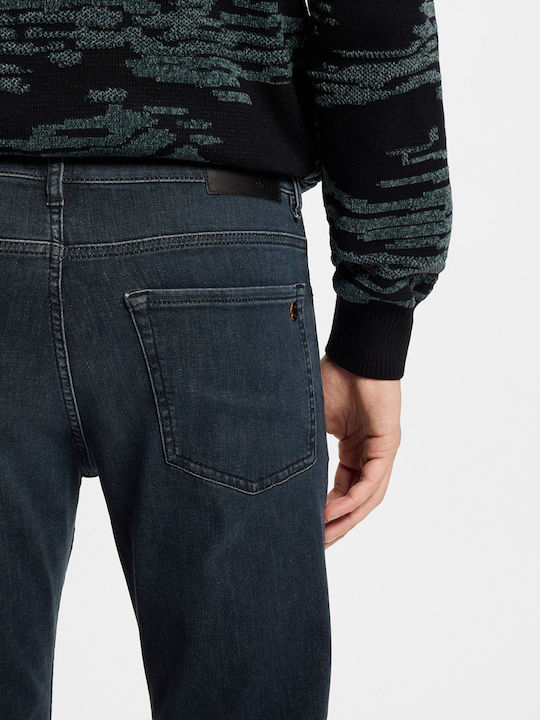 Re.maine Men's Elastic Jeans Pants with Regular Tapered Fit Dark Blue