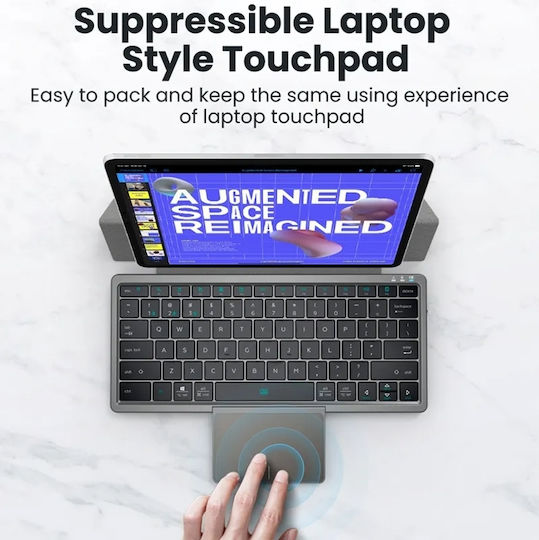KF8700 Wireless Bluetooth Keyboard for Tablet English US Gray