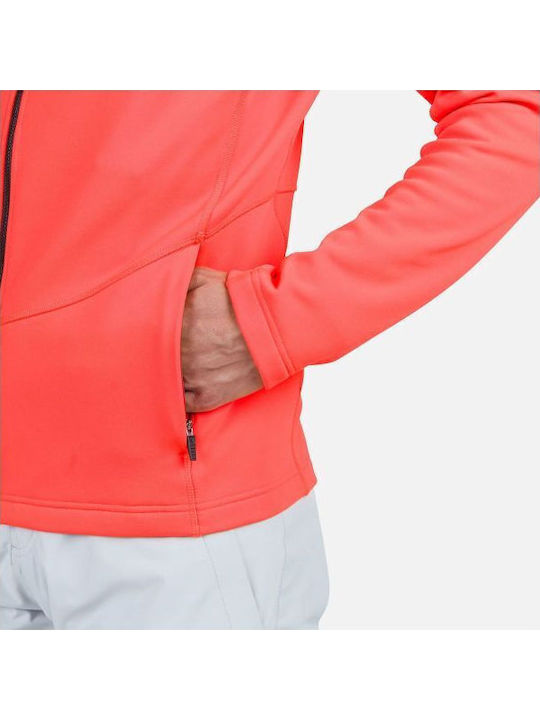 Men's Fleece Jacket with Hood Red