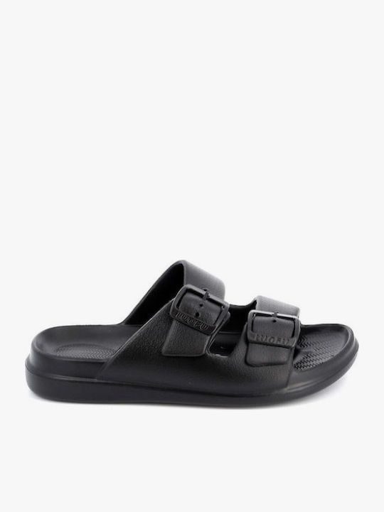 Flip Flops In Sandal Style In Black Colour