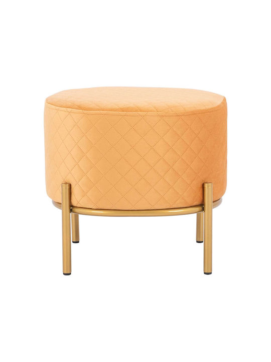 Stool For Living Room Upholstered with Velvet Gold 42x42x38cm