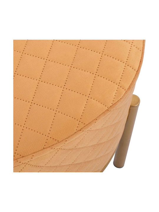 Stool For Living Room Upholstered with Velvet Gold 42x42x38cm