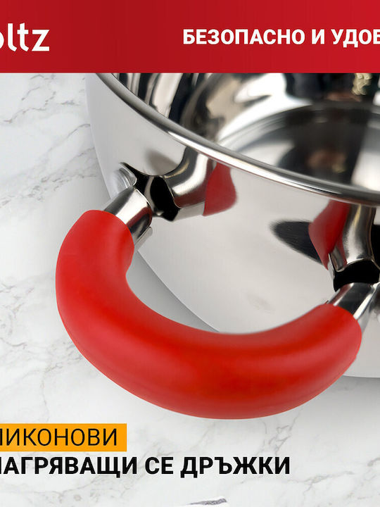 Voltz Дълбока Неръждаема Тенджера На Пара 10.45л / 28см