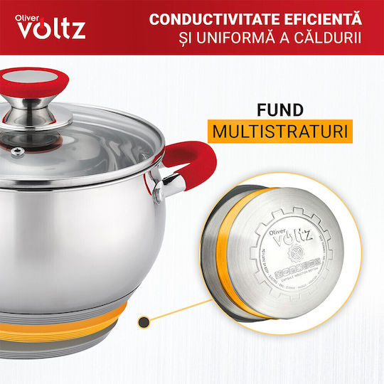 Voltz Oliver Deep Stainless Steel Steamer Pot 10.45lt 28cm