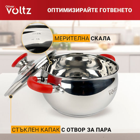 Voltz Oliver Deep Stainless Steel Steamer Pot 10.45lt 28cm