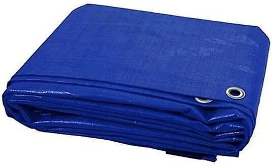 Pânză Impermeabilă Universală 5x8 M 80g/m² Densitate Inele Metalice De Prindere Culoare Albastră
