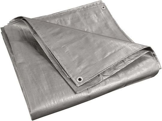 Pânză Impermeabilă Universală 15x20 M 100g/m² Densitate Inele Metalice De Fixare Culoare Argintie
