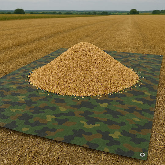 Pânză De Acoperire Impermeabilă Camuflaj Militar 2x4m Inele De Prindere 80g/m²
