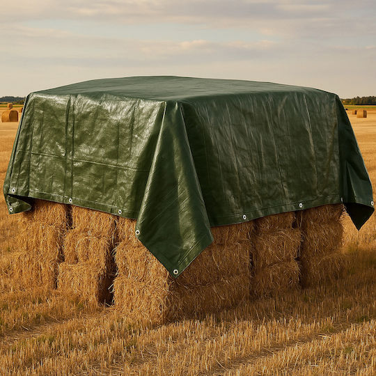 SGTT Pânză Impermeabilă De Acoperire 200gr/m² 12x8m Heavy Duty Verde
