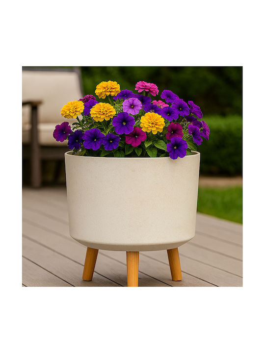 SGTT Kunststoff-Blumentopf Beiges 26x26cm