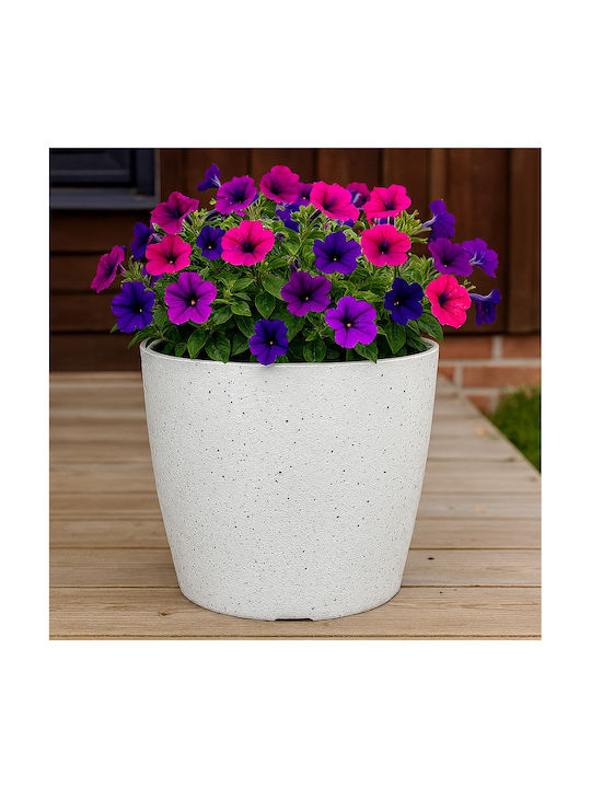 SGTT Ghiveci De Flori Din Plastic Alb 35x35 Cm