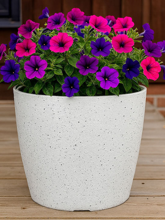 SGTT Blumentopf Kunststoff Weiß
