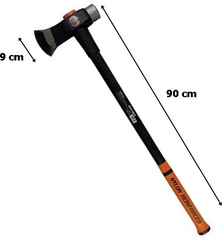 SGTT Topor De Împărțire De 2.5kg Cu Mâner Din Fibra De Sticlă