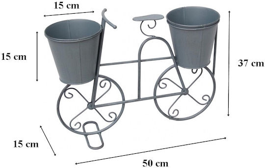 SGTT Metal Plant Stand Gray 50x15x37cm