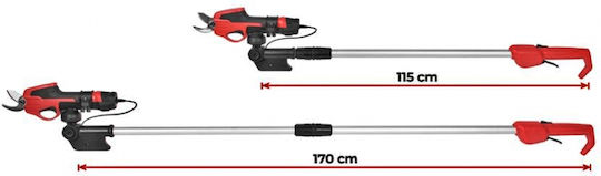 Electric Garden Pruner 7.2v Battery Extension Up To 170cm
