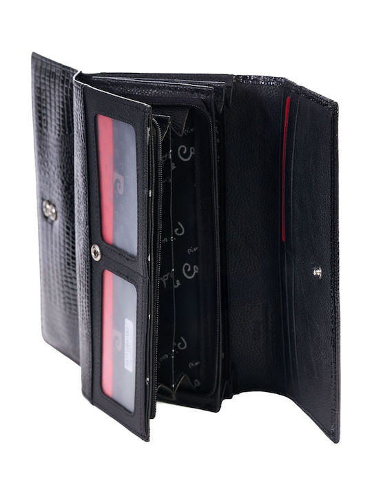Leder Damenbrieftasche Schwarz