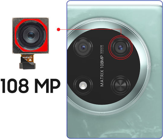 Clappio Main Rear Camera 108mp Replacement Honor Magic 7 Lite Black