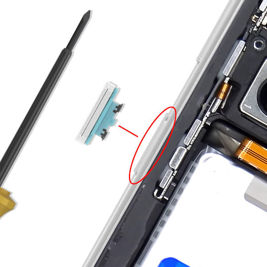 Samsung Buton De Pornire Original Pachet De Service Galaxy S24 Fe Argintiu