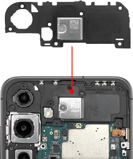 Clappio Ersatz-Innenohrhörer Galaxy S24 Fe Schwarz