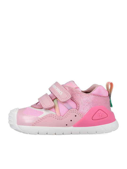 Παιδικά Sneakers Ανατομικά με Σκρατς Ροζ
