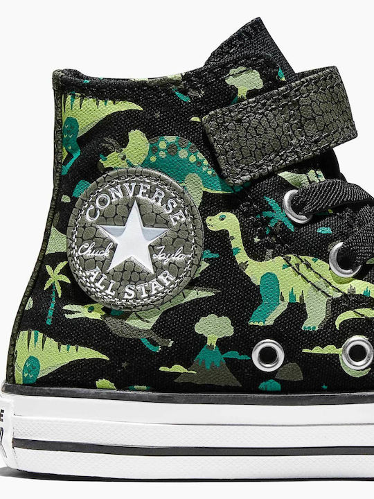 Chuck Taylor All Star Παιδικά Sneakers High με Σκρατς Μαύρα