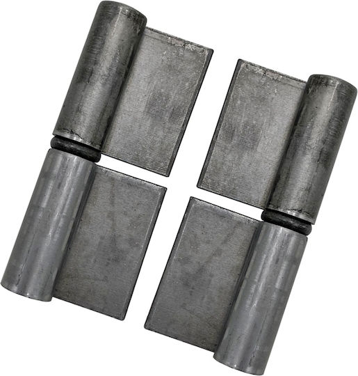 Set 2 Weldable Hinges 120mm Base