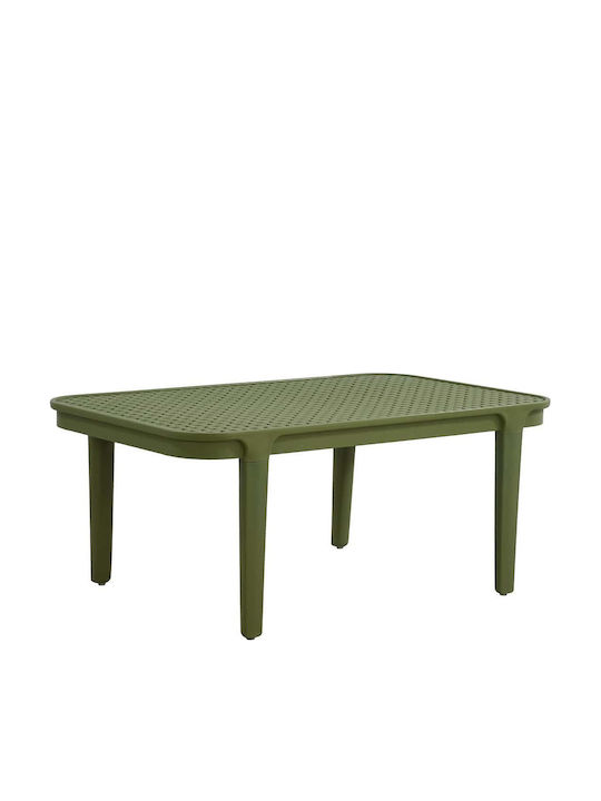 Rechteckiger Zentral Kaffeetisch Grün M96xP55xH40cm