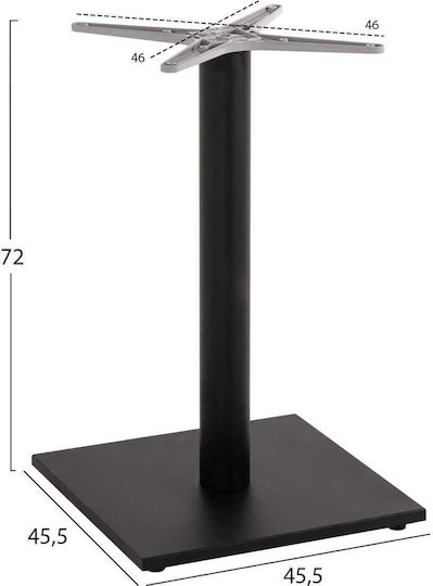 Bază Masă Aluminiu Negru Mat 46x46x72cm