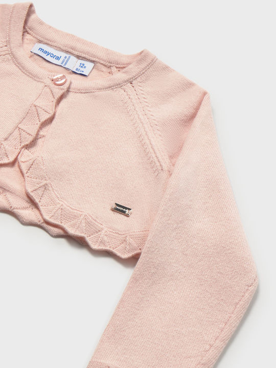Kids Cotton Bolero Soft Pink