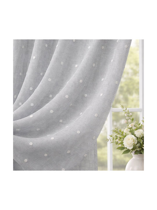 My Home Luxury Window Curtain with Pencil Pleat Gray 280x270cm