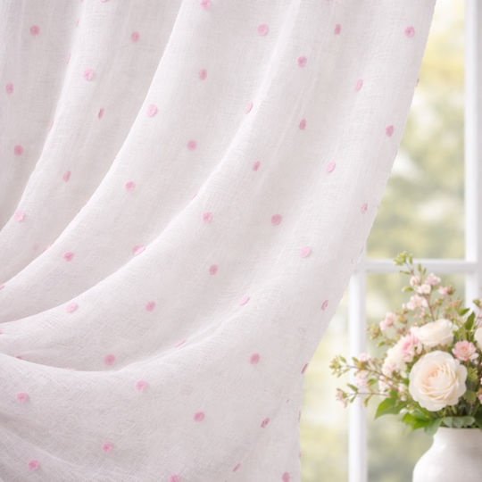 My Home Luxury Window Curtains With Pencil Pleat Pink 280x270cm