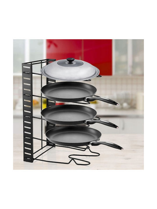 Suport Pentru Oale Și Tigăi Metalic 38x24.5x20.5cm Negru