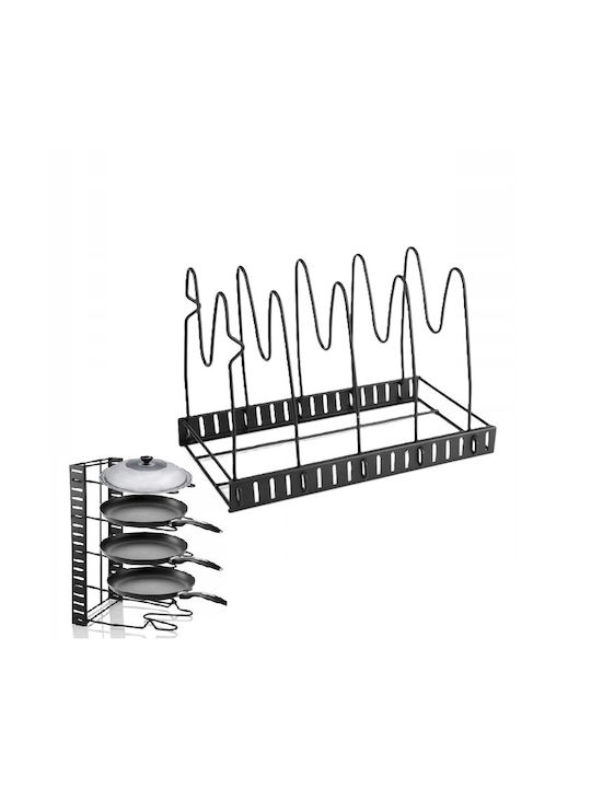 Suport Pentru Oale Și Tigăi Metalic 38x24.5x20.5cm Negru